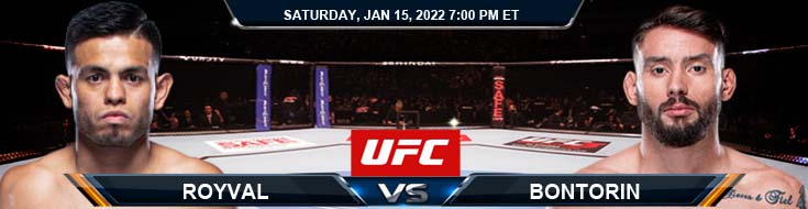UFC ON ESPN 32 Royval vs Bontorin 01-15-2022 Preview, Spread and Fight Analysis