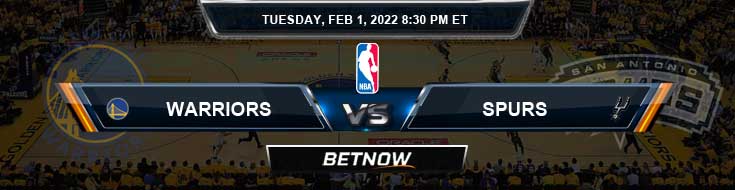 Golden State Warriors vs San Antonio Spurs 2-1-2022 NBA Odds and Picks