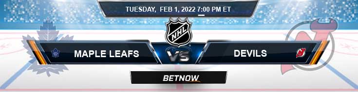 Toronto Maple Leafs vs New Jersey Devils 02/01/2022 Predictions, Preview and Spread