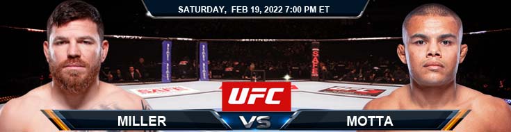 UFC Fight Night 201 Miller vs Motta 02-19-2022 Tips Analysis and Forecast