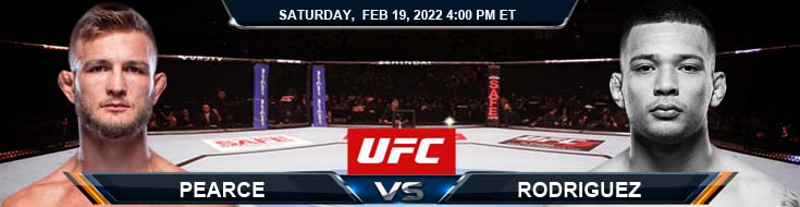 UFC Fight Night 201 Pearce vs Rodriguez 02-19-2022 Analysis Spread and Preview
