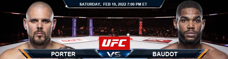 UFC Fight Night 201 Porter vs Baudot 02-19-2022 Fight Odds Tips and Forecast
