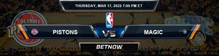 Detroit Pistons vs Orlando Magic 3-16-2022 Picks Previews and Prediction