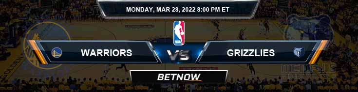 Golden State Warriors vs Memphis Grizzlies 3-28-2022 NBA Odds and Picks