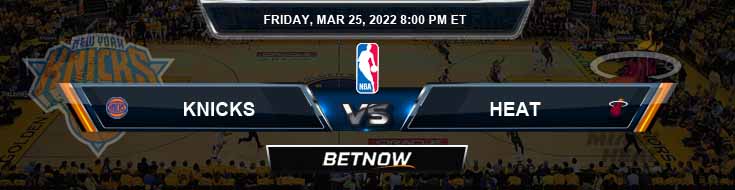New York Knicks vs Miami Heat 3-25-2022 NBA Spread and Game Analysis
