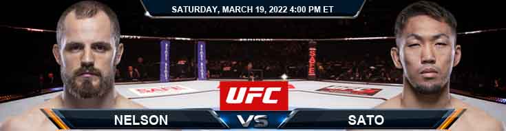UFC Fight Night 204 Nelson vs Sato 03-19-2022 Betting Spread Forecast and Best Tips