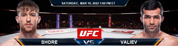 UFC Fight Night 204 Shore vs Valiev 03-19-2022 Odds Picks and Predictions