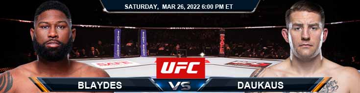 UFC on ESPN 33 Blaydes vs Daukaus 03-26-2022 BetNow's Picks Fight Analysis and Odds