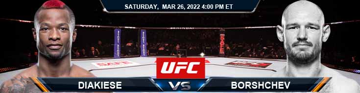 UFC on ESPN 33 Diakiese vs Borshchev 03-26-2022 Fight Odds Spread and Forecast