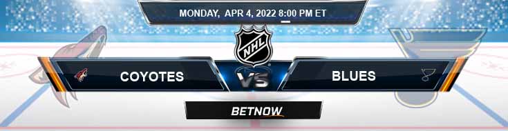 Arizona Coyotes vs St. Louis Blues 04-04-2022 Picks Predictions and Preview