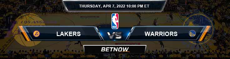 Los Angeles Lakers vs Golden State Warriors 4-7-2022 NBA Odds and Picks