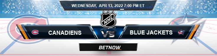 Montreal Canadiens vs Columbus Blue Jackets 04-13-2022 Betting Odds Picks and Hockey Predictions