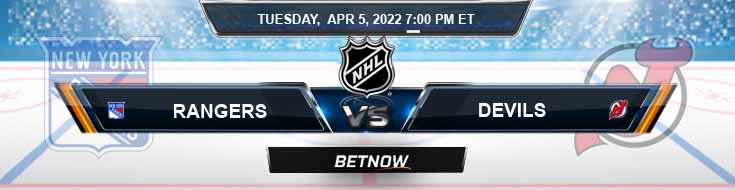 New York Rangers vs New Jersey Devils 04-05-2022 Spread Game Analysis and Tips