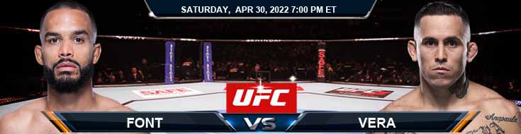 UFC on ESPN 35 Font vs Vera 04-30-2022 Betting Tips Analysis and Fight Odds
