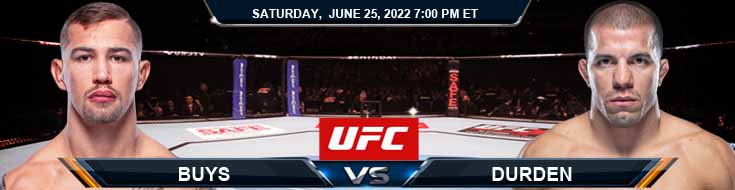 UFC on ESPN 38 Buys vs Durden 06-25-2022 Saturday Night Tips Analysis and Best Odds