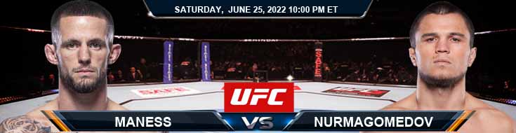 UFC on ESPN 38 Maness vs Nurmagomedov 06-25-2022 Top Picks Spread and Forecast