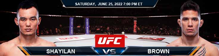 UFC on ESPN 38 Shayilan vs Brown 06-25-2022 Best Spread Forecast and Favorite Tips