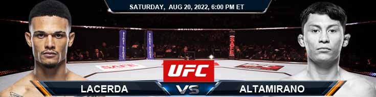 UFC 278 Lacerda vs Altamirano 08-20-2022 Spread Fight Forecast and Tips1