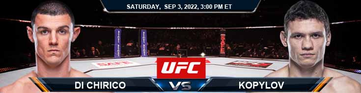 UFC Fight Night 209 Di Chirico vs Kopylov 03-09-2022 Pilihan dan Prediksi Odds