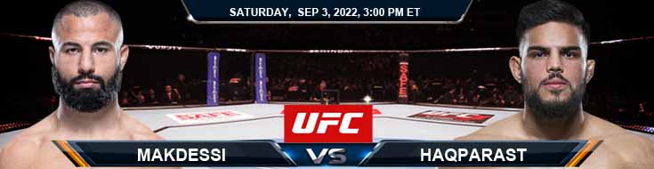 UFC Fight Night 209 Makdessi vs Haqparast 03-09-2022 Prediksi Pilihan Pertarungan dan Pratinjau Teratas