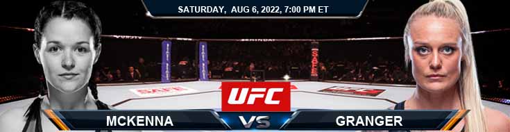 UFC on ESPN 40 McKenna vs Granger 08-06-2022 Forecast Tips and Spread