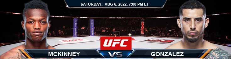 UFC on ESPN 40 McKinney vs Gonzalez 08-06-2022 Fight Predictions Odds and Picks