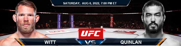 UFC di ESPN 40 Witt vs Quinlan 06-08-2022 Pilihan Pratinjau dan Kiat Pertarungan