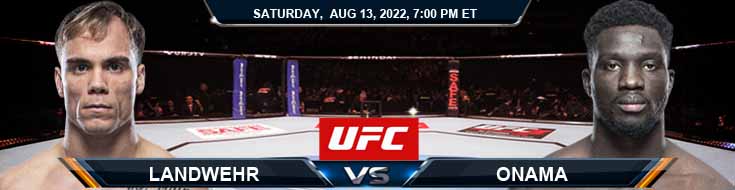 UFC di ESPN 41 Landwehr vs Onama 13-08-2022 Tips, Prakiraan, dan Peluang Pertarungan