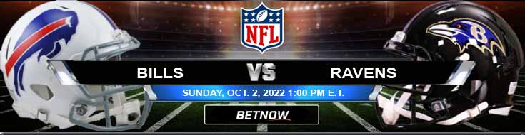 Buffalo Bills vs Baltimore Ravens 10-2-2022 Pilihan dan Perkiraan Odds