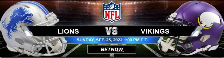 Detroit Lions vs Minnesota Vikings 9-25-2022 Previews Spread and Game Analysis