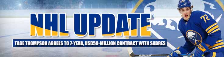 Tage Thompson Menyetujui Kontrak 7 tahun senilai USD50 juta dengan Sabres