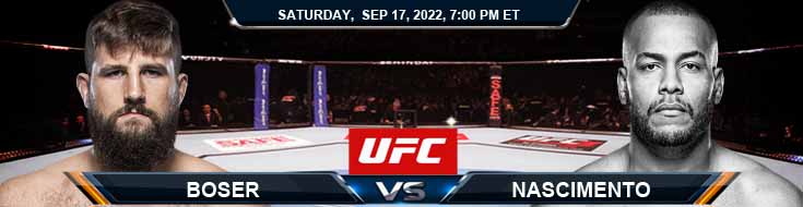 UFC Fight Night 210 Boser vs Nascimento 17-09-2022 Analisis Terbaik, Peluang dan Pilihan Favorit