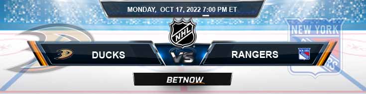 Anaheim Ducks vs New York Rangers 10-17-2022 Pilihan Odds dan Analisis Game