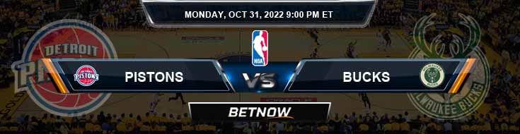 Detroit Pistons vs Milwaukee Bucks 10-31-2022 Pilihan Odds dan Analisis Permainan