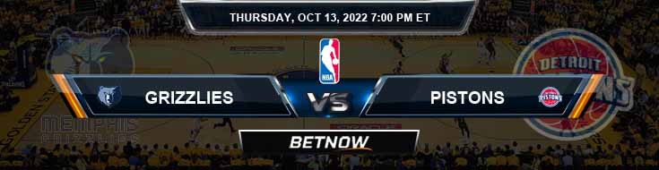 Memphis Grizzlies vs Detroit Pistons 10-13-2022 Pilihan dan Prakiraan Pra Musim