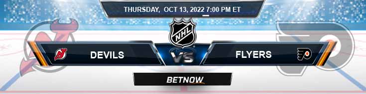 New Jersey Devils vs Philadelphia Flyers 10-13-2022 Pilihan dan Prediksi Odds