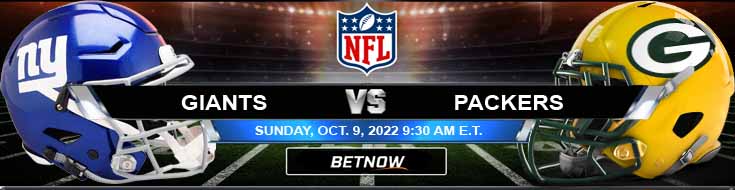 New York Giants vs Green Bay Packers 10-9-2022 Pilihan dan Prakiraan Odds