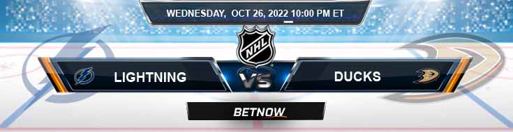 Tampa Bay Lightning vs Anaheim Ducks 10-26-2022 Pilihan Odds dan Analisis Game