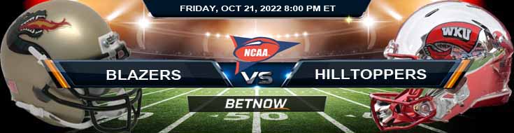 UAB Blazers vs Western Kentucky Hilltoppers 10-21-2022 Analisis dan Pilihan Odds