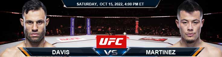 UFC Fight Night 212 Brandon Davis vs Mana Martinez 15-10-2022 Pilihan dan Prediksi Odds