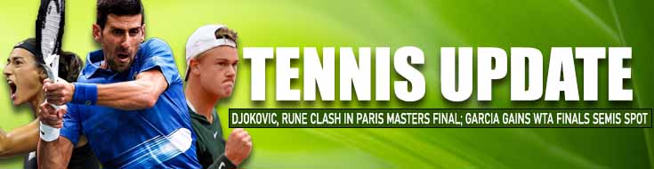 Djokovic, Rune Clash in Paris Masters Final; Garcia Gains WTA Finals Semis Spot