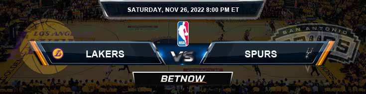 Los Angeles Lakers vs San Antonio Spurs 11-26-2022 Odds Picks and Tips