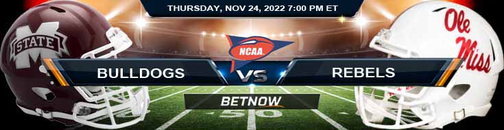 Mississippi State Bulldogs vs Ole Miss Rebels 11-24-2022 Odds Picks and Forecast