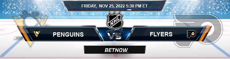 Pittsburgh Penguins vs Philadelphia Flyers 11-25-2022 Odds Picks and Predictions