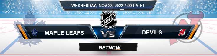 Toronto Maple Leafs vs New Jersey Devils 11-23-2022 Predictions Preview and Spread