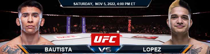 Prediksi dan Pratinjau Pilihan UFC Fight Night 214 Bautista vs Lopez 11-5-2022
