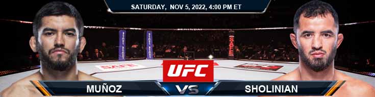 Prediksi dan Pratinjau Pilihan UFC Fight Night 214 Muñoz vs Sholinian 11-5-2022