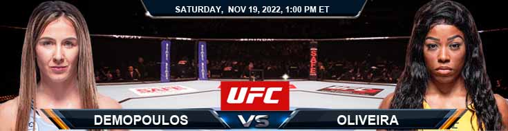 UFC Fight Night 215 Demopoulos vs Oliveira 11-19-2022 Odds Picks and Prediction