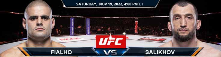 UFC Fight Night 215 Fialho vs Salikhov 11-19-2022 Odds Picks and Predictions