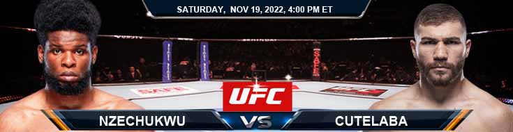 UFC Fight Night 215 Nzechukwu vs Cutelaba 11-19-2022 Picks Odds and Predictions
